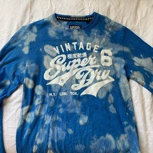 Custom tie-dyed vintage Super Dry long sleeve